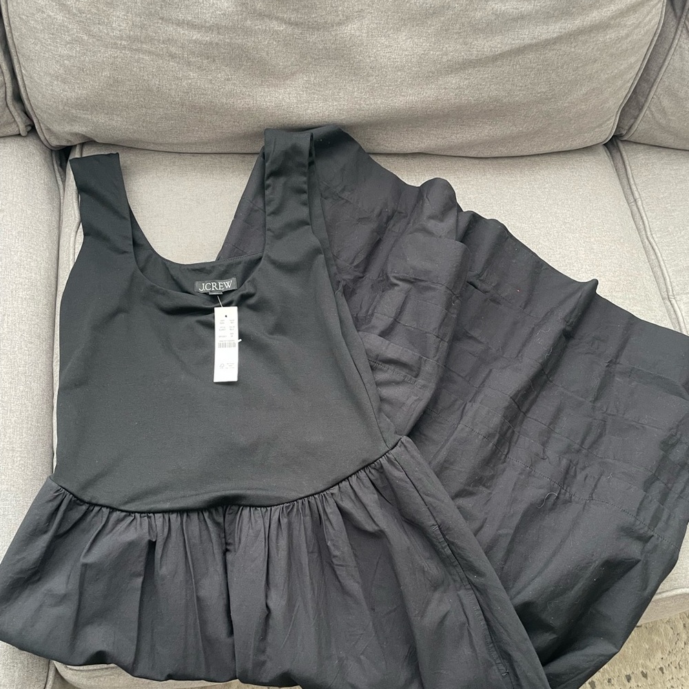 J. Crew Black Drop waist mixy dress black - Picture 6 of 7